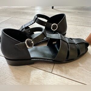 Anthropologie Pilcro leather fisherman sandals